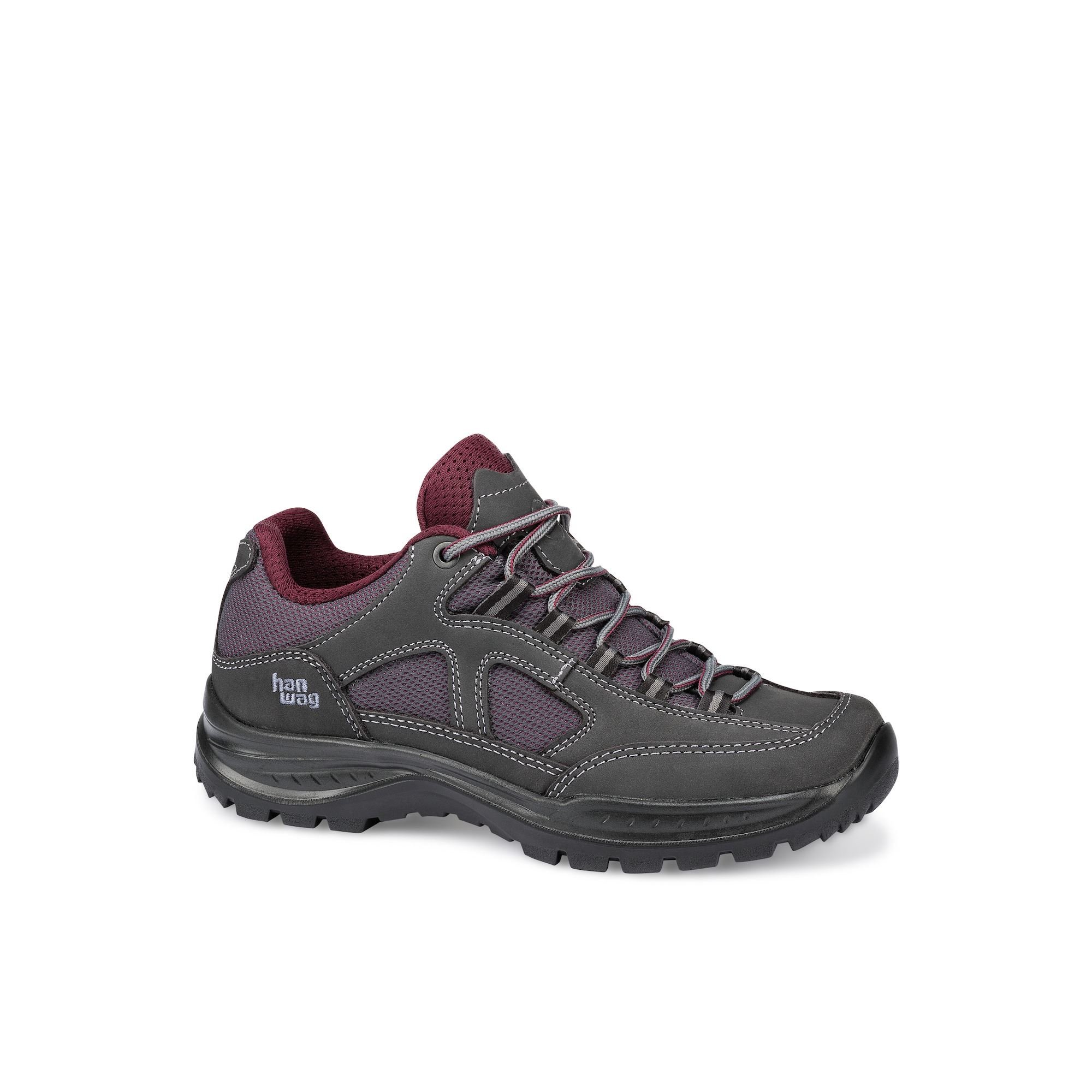 Hanwag Women's Gritstone II LL Hiking Shoes Deep Grey/dark Red BGAJF3517